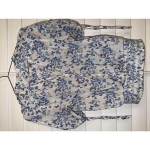 C by One women’s butterfly print blouse size M